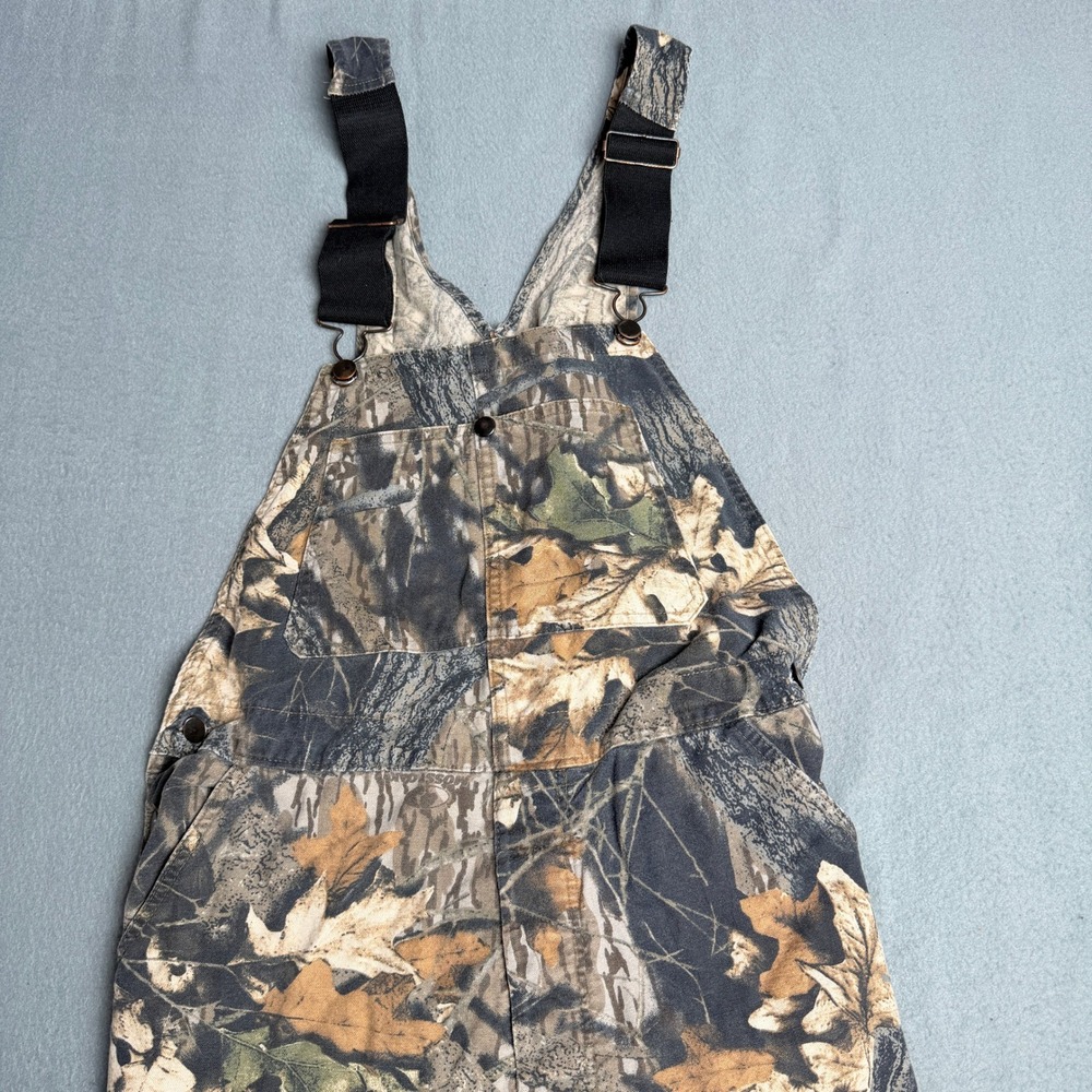 Mossy Oak Camo Hunting Bib Overalls Mens XL Break-Up Infinity Forest Camouflage